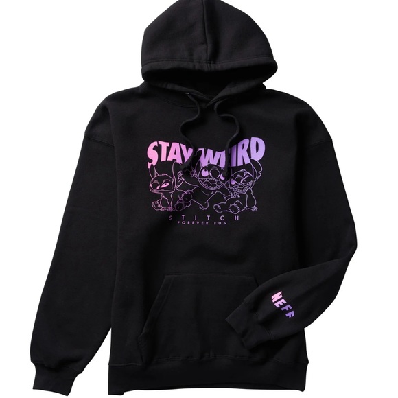 STITCH STAY WEIRD PULLOVER HOODIE MEDIUM SIZE - Picture 3 of 5